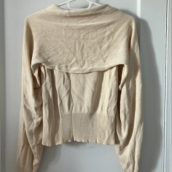 Korean no brand cotton knitted tank and shrug small in cream color - Picture 10 of 11